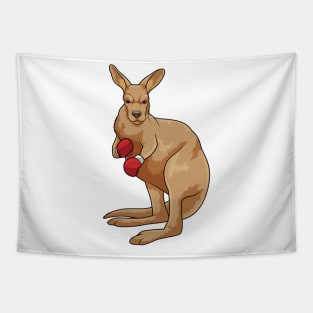 Kangaroo as Boxer with Boxing gloves Tapestry