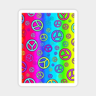 Psychedelic Peace Symbol - Peace Sign Art Magnet