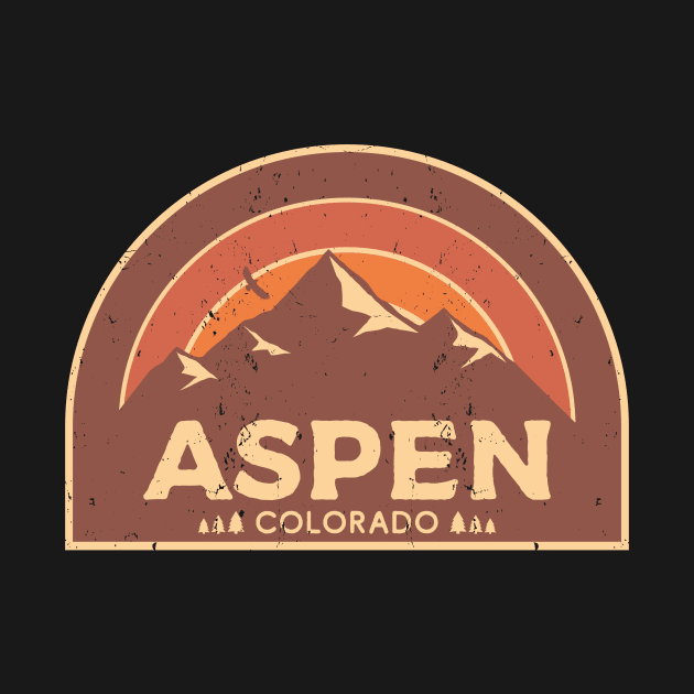 Vintage Aspen Colorado Mountain Design by dk08