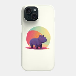 Cute painted hippo Phone Case