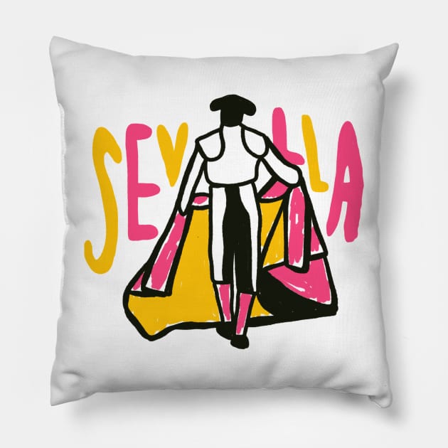 Seville | Bullfighter | Sevilla | Spain | Traditions Pillow by Tropical Blood