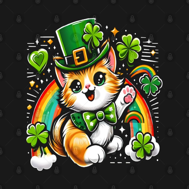 Funny cat shamrock by justingreen