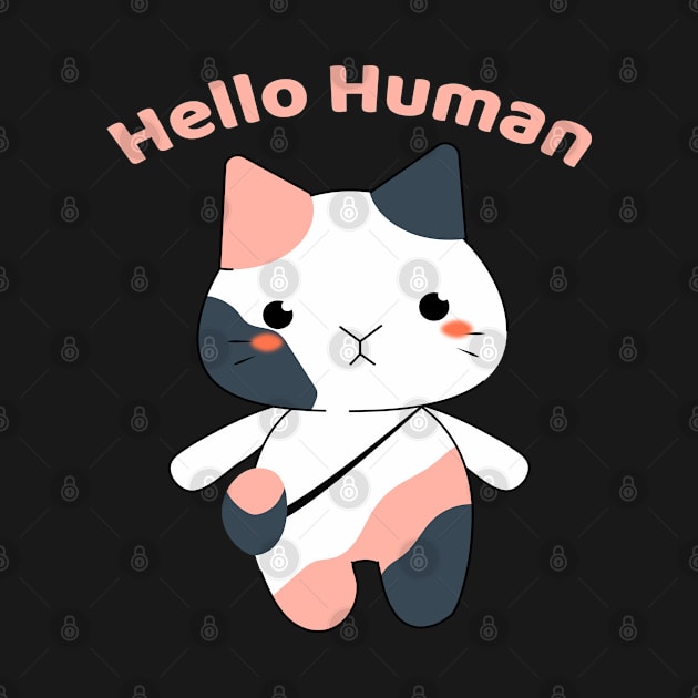 Cute chubby cat - hello human by zaiynabhw