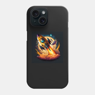 Space Rocket cartoon style Phone Case