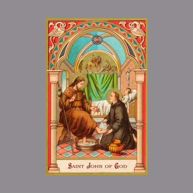 Saint John of God Holy Card by Catholicamtees