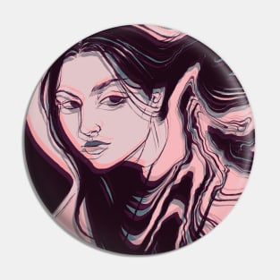 Trippy girl but pink Pin