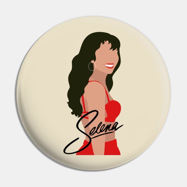 Selena Flat Art Pin by pepesankosong