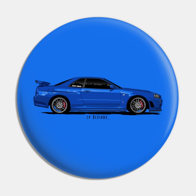 Skyline GTR R34 - Fast And Furious Pin by LpDesigns_