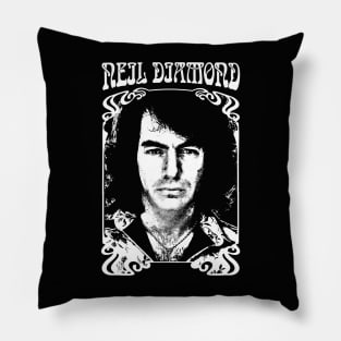 Neil Diamond /// Retro 1970s Fan Design Pillow