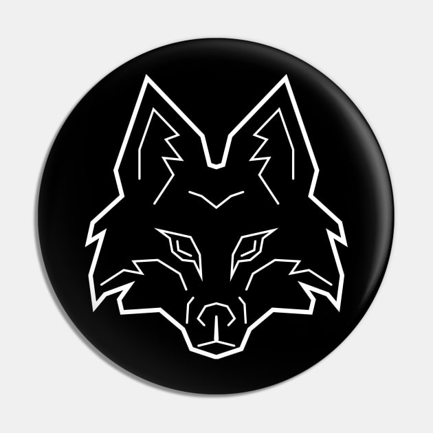 Minimal Wolf Pin by ChapDemo