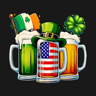 Irish drinking team Irish Beer Ireland Flag St Patricks Day T-Shirt