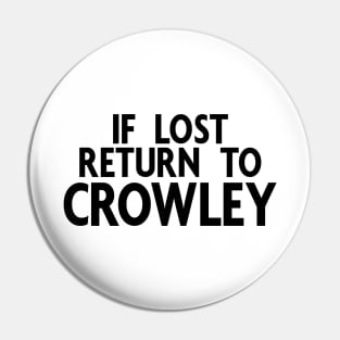 Good Omens: If lost return to Crowley Pin