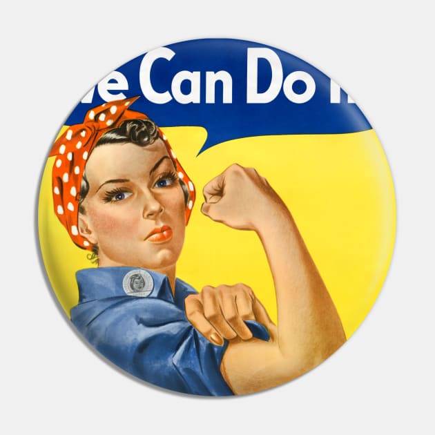 We Can Do It! Rosie the Riveter Vintage WPA Pin by vintagetreasure