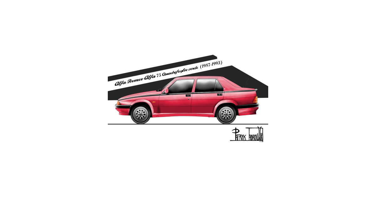 Alfa Romeo Alfa 75 Quadrifoglio Verde Alfa Red Car T Shirt