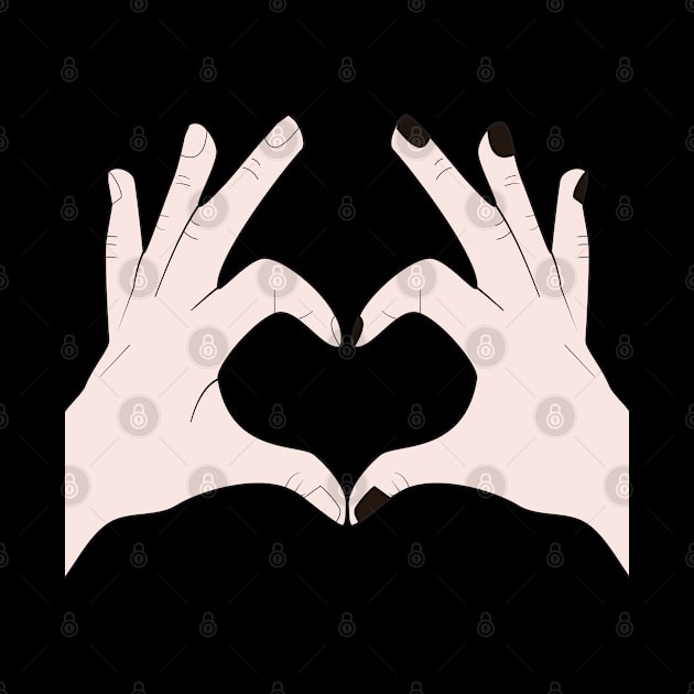 Hands Making Heart Shape Love Sign Language Valentine's Day by Okuadinya