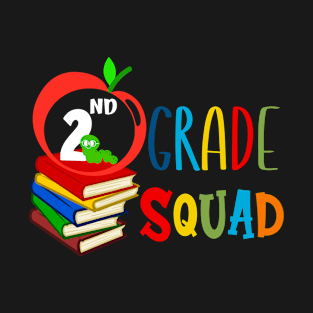 Second Grade Rainbow Girls Boys Teacher Team 2nd Grade Squad T-Shirt