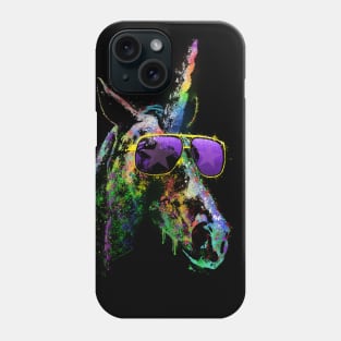 Neon Rainbow Unicorn 80s Vintage-Inspired Graphic Shirt Phone Case