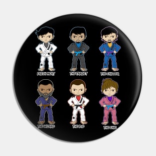 BJJ Characters Pin