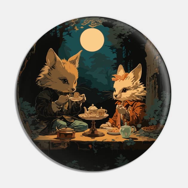 Moonlight Tea Party Pin by Ray Crimson