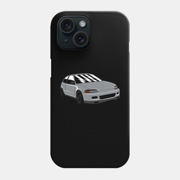 Silver Civic EG6 Phone Case by dipurnomo