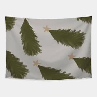 nordic, scandinavian, simple, christmas tree, oh christmas tree, pine, minimal, scandi, vibe, holiday, star, lights, grey, deisgn Tapestry