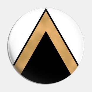 black and gold triangle design Pin