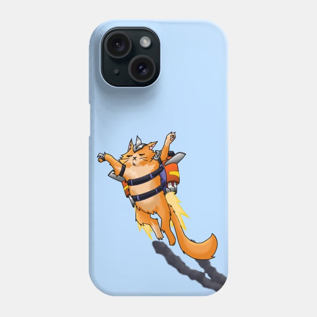 Jetpack Cat Phone Case by GraphiteGoose