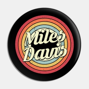 Miles Proud Name Retro Rainbow Tribute Pin