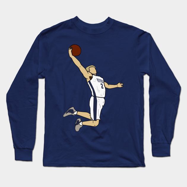 Matt Mcclung Dunk George Town Hoyas Basketball Long Sleeve T Shirt Teepublic