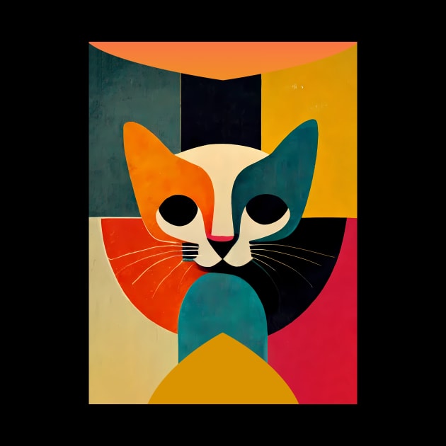 Geometric Cat Portrait by TheJadeCat