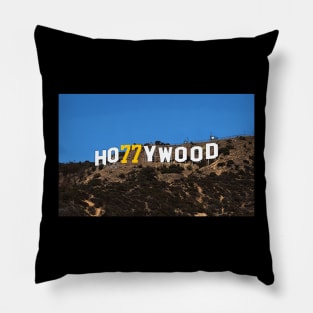 Luka Doncic Hollywood Sign Pillow