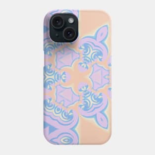 Kaleidoscope of Digital Abstract with Soft Pastel Color Palette Phone Case