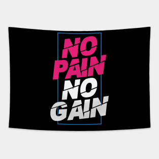 no pain no gain motivational Tapestry