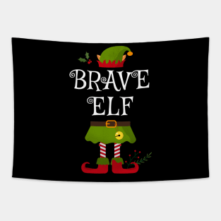 Brave Elf Shirt , Family Matching Group Christmas Shirt, Matching T Shirt for Family, Family Reunion Shirts Tapestry