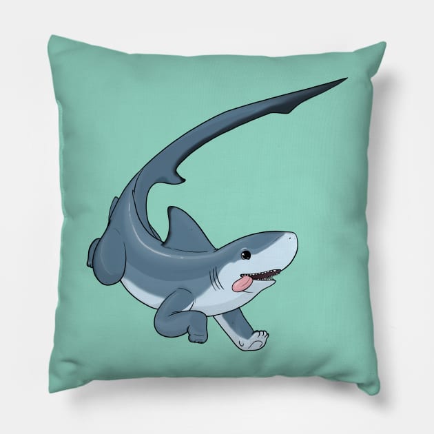 Thresher Sharkpup! Pillow by nekoama