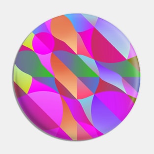 Pink Blue Green Swirled Colorful Flame Abstract Pattern Pin