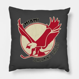 Retro Miami Screaming Eagles Hockey 1972 Pillow