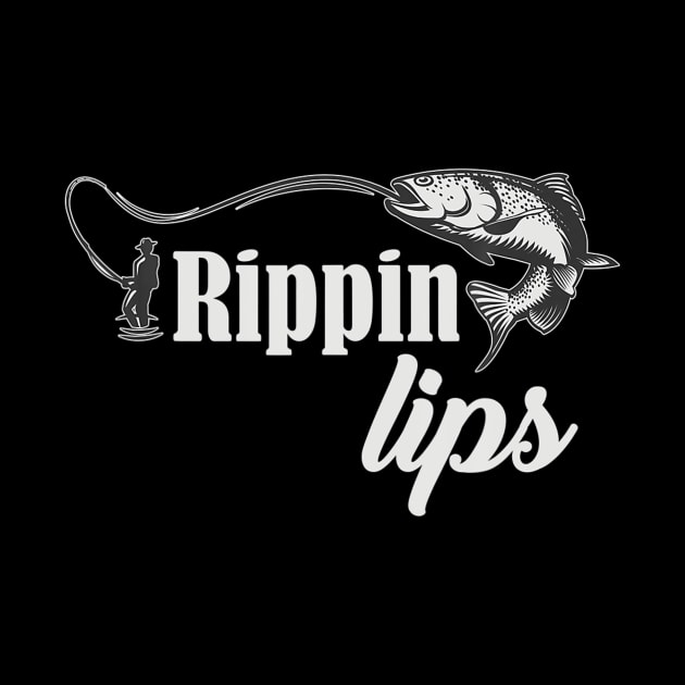 Bass Fishing S For Men Funny Fishing  Rippin Lips by Danielss