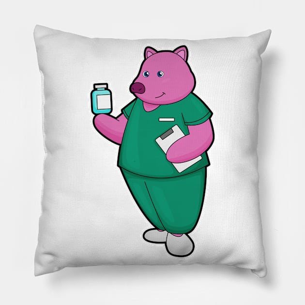 Pig as Nurse with Medicine Pillow by Markus Schnabel