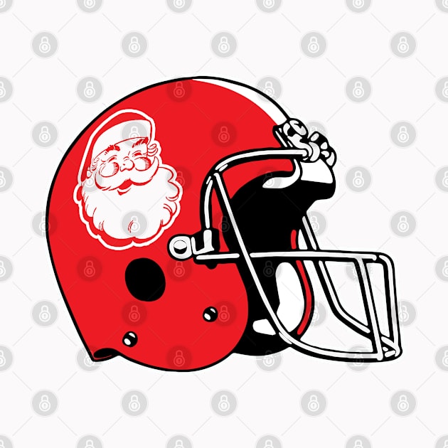 Classic Santa Football Helmet by HelmetAddict