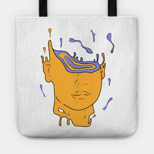 psychedelic abstract portrait (YELLOW) Tote