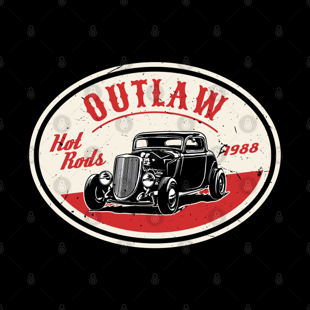 Outlaw Hot Rods 1988 by funkymonkeytees