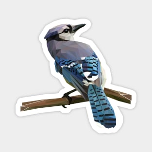 Blue Jay Lowpoly Art Magnet