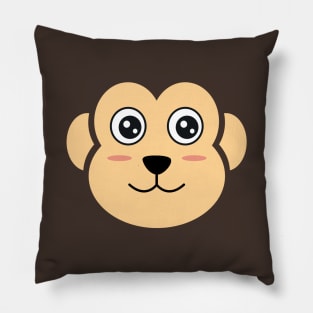 Cute Monkey Face Easy Halloween Costume Gift Pillow