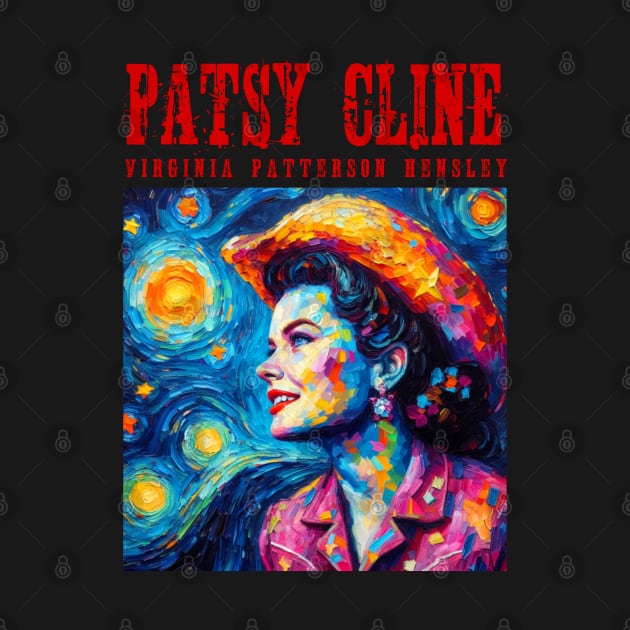 Patsy Cline in starry night by FUN GOGH