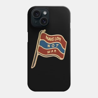 Make Love Not War Flag Illustration Phone Case