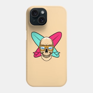 skull surfboard Phone Case