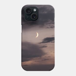 Moody Silver Crescent Phone Case