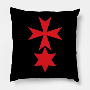 Knights Of The Cross With The Red Star Pillow