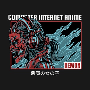 Computer, Internet, Anime Demon! Weeb T-Shirt